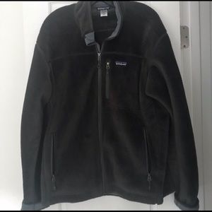 Men’s Grey Fuzzy Fleece Zip-Up Jacket